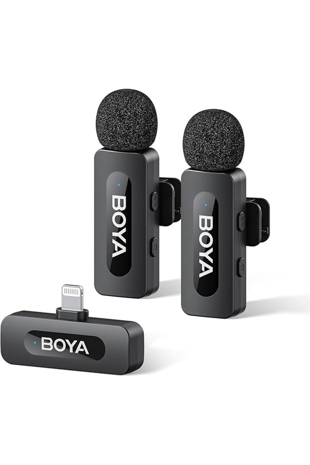 ميكروفون لافالير لاسلكي BOYA BY-V2 V2.0 لأجهزة آيفون/آيباد