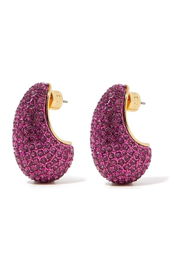 Pave Dome Earrings, Crystal Kup Style Earrings
