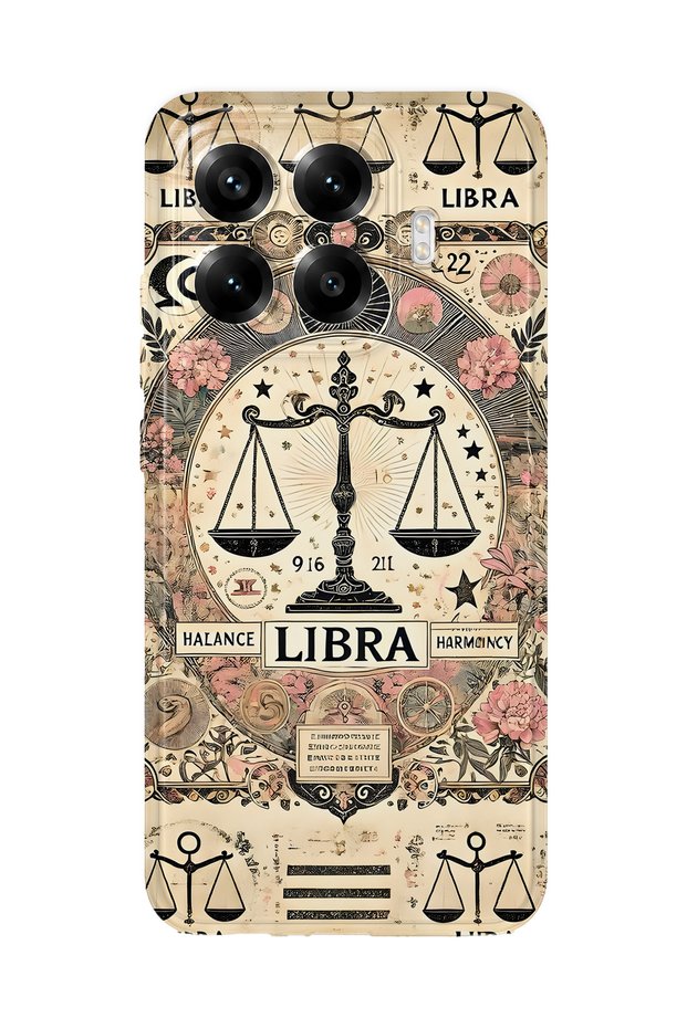 Xiaomi 17t Pro Compatible Libra Sign Patterned Transparent Phone Case