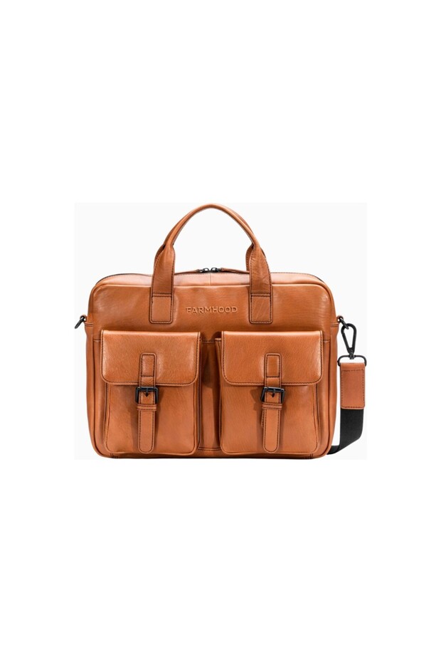 Memphis Leather Briefcase with Laptop Compartment, Luxurious, Both Stylish and Functional