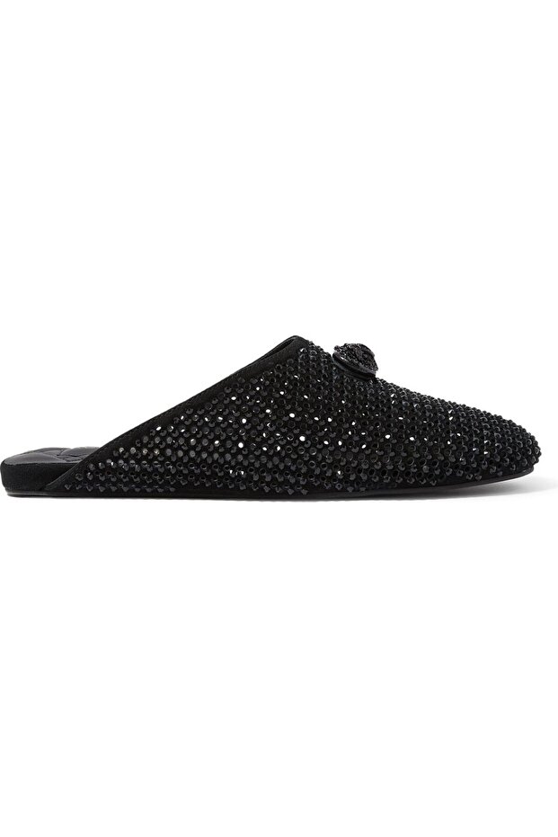 Stylish Chelsea Slippers with Shiny Stone Detail