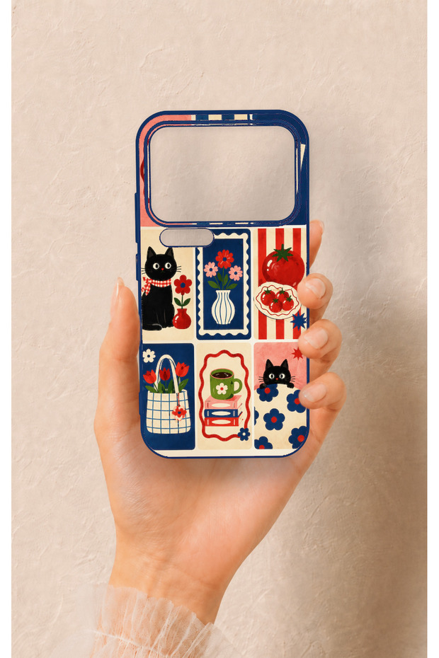 Xiaomi Mi 17 Pro 5g Compatible Cute Cat and Flower Pattern Silicone Case