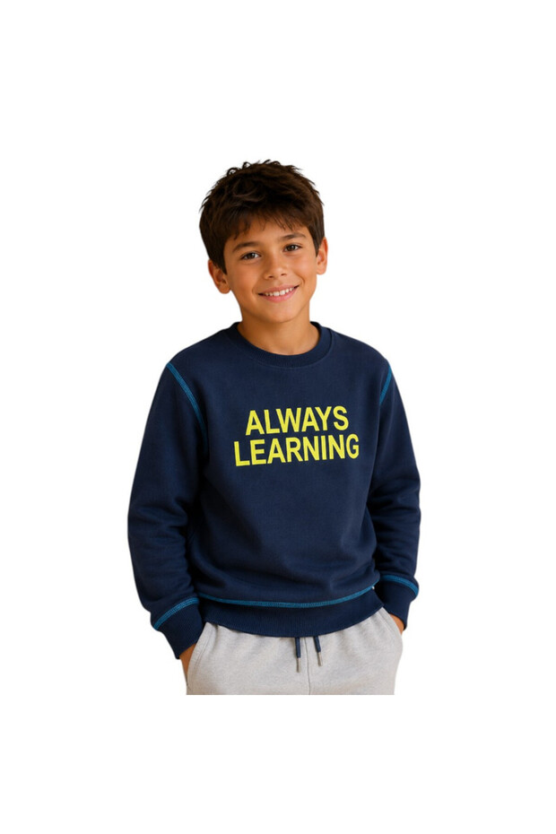 Boys’ Slogan Print Pullover