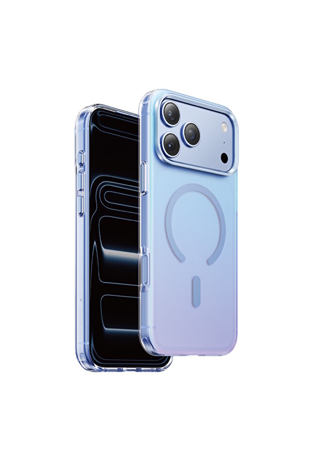 iPhone 18 Pro Max & 17 Pro Max Case Glittery Color Gradient Rainbow Magsafe Non-Yellowing Transparent Cover