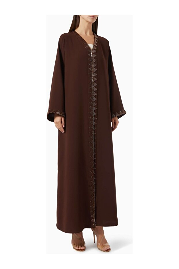 Introducing the Bead-Embellished Elegance of the Comfortable Abaya with a Chic Touch