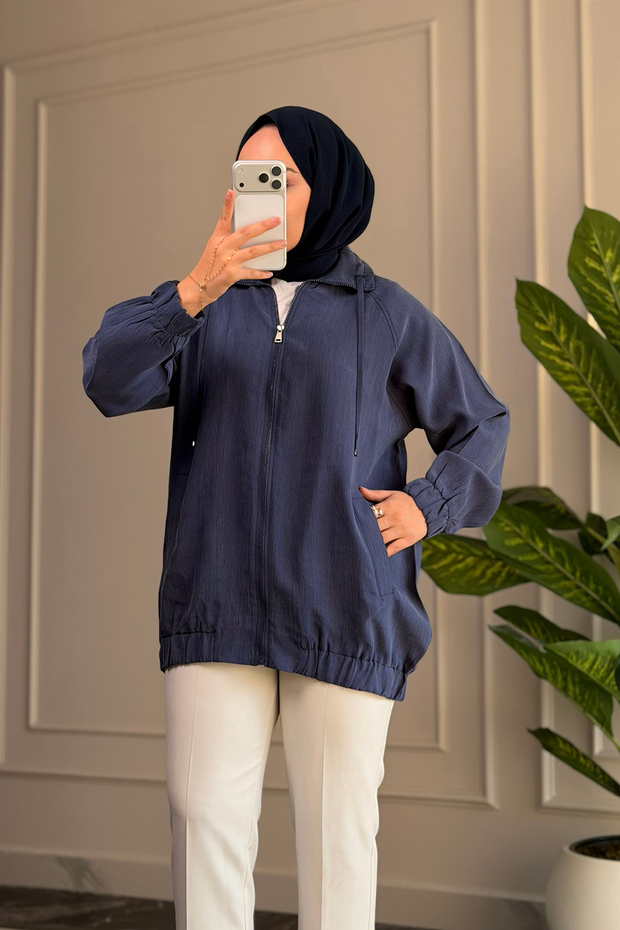 6678 - Stylish, Comfortable, Loose-Fitting Modal Fabric Women's Slim Jacket with Pocket Detail