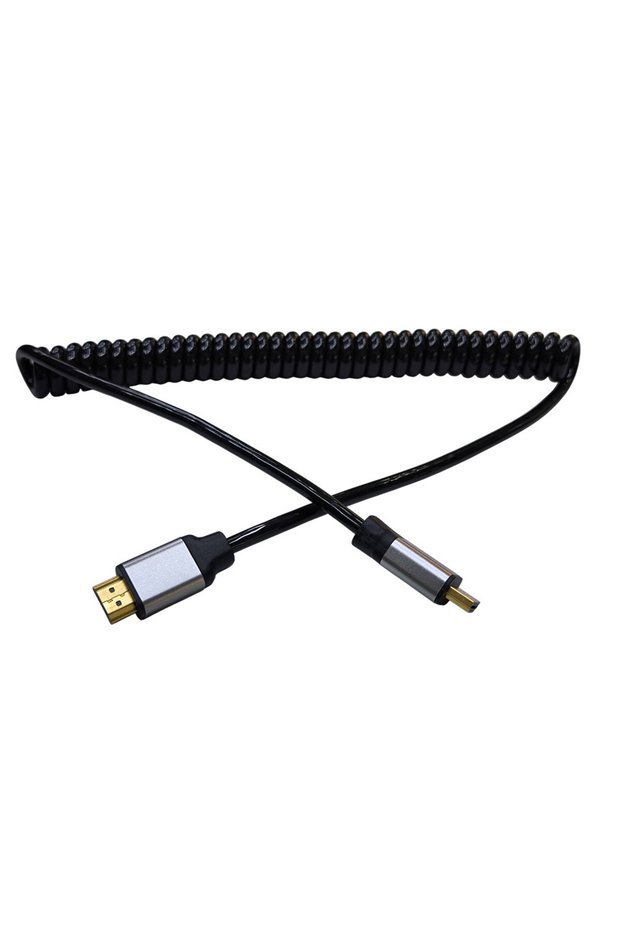 HDMI Spiral Spring Extendable Full Hd 4K 60Hz Cable That Extends from 50cm to 2m