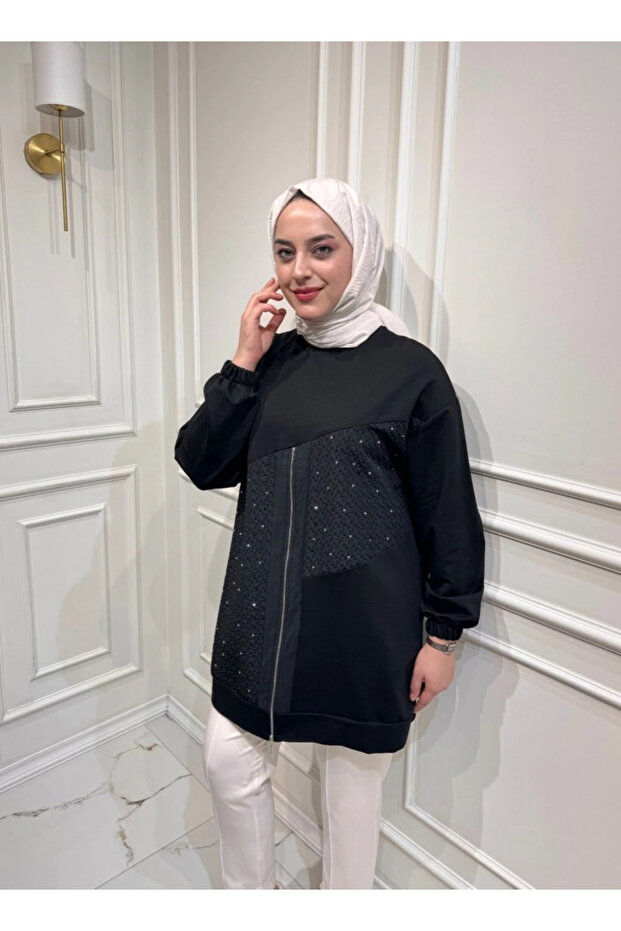 Fermuar Detaylı Tunik