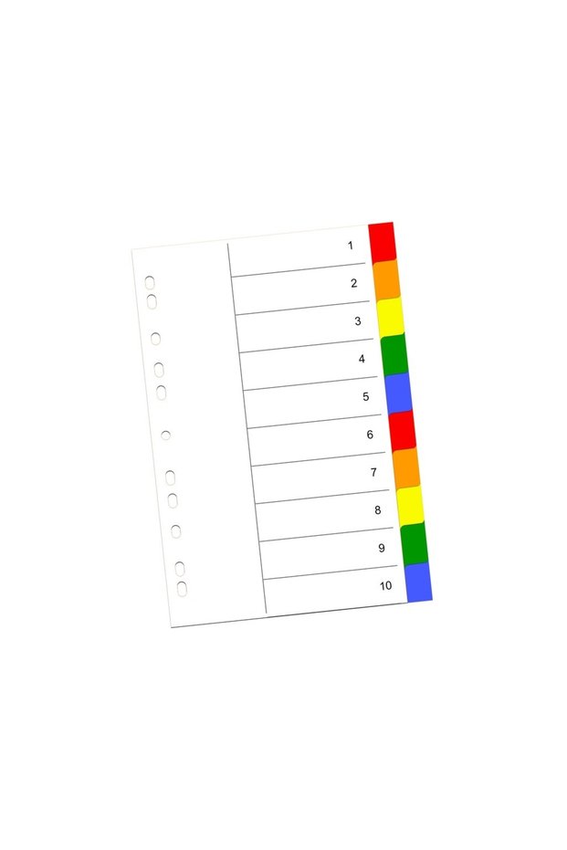 Plastic index 10/set