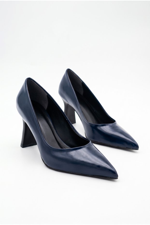 Women's Pointed Toe Thick Striped Heeled Classic Daily Stiletto Shoes