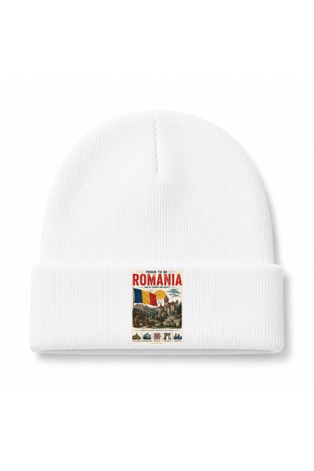 Romania Proud to Be Heritage & Transylvania Graphic Beanie