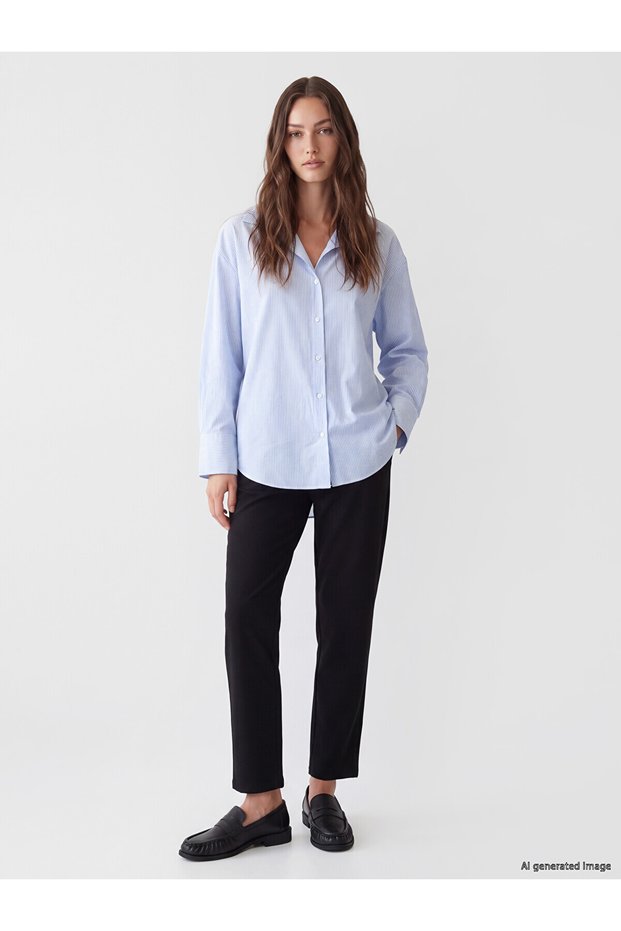 Nevavm Lcw Modest Black Straight Narrow & Slim Straight Leg Women's Pants with a Difference