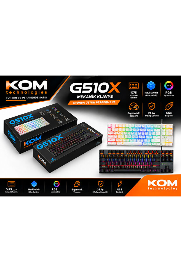 G510 X Blue Switch %75 Compact Klavye