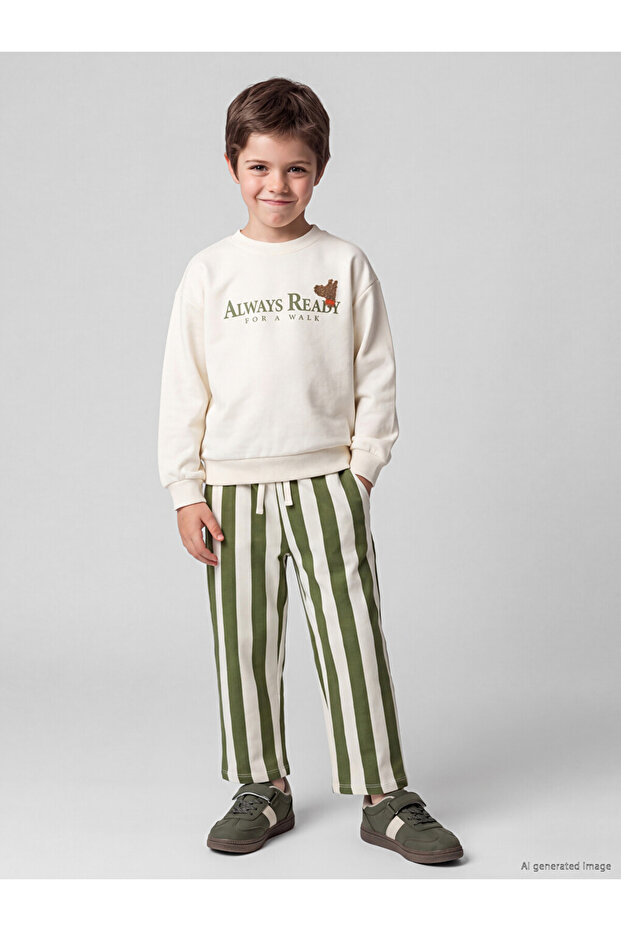 Rmz Gi̇yi̇m Farkiyla Printed Boys' Tracksuit Set