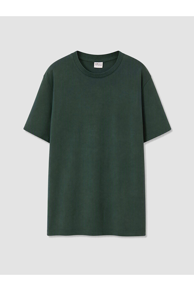 Two Mt Shop Quality Lcw Kids Green Oval Collar Boys' T-Shirt