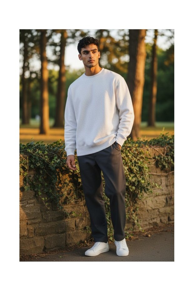 Hanorac unisex basic, croiala tubulară cu guler rotund, - IB400