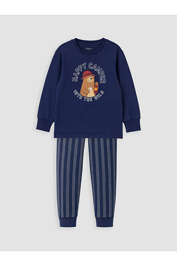 Rmz Gi̇yi̇m Farkiyla Printed Boys' Pajama Set