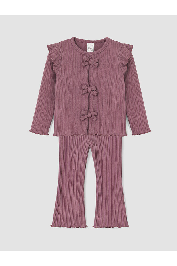 Two Mt Shop Quality Lcw Baby Pink Ruffle Detailed Baby Girl Set