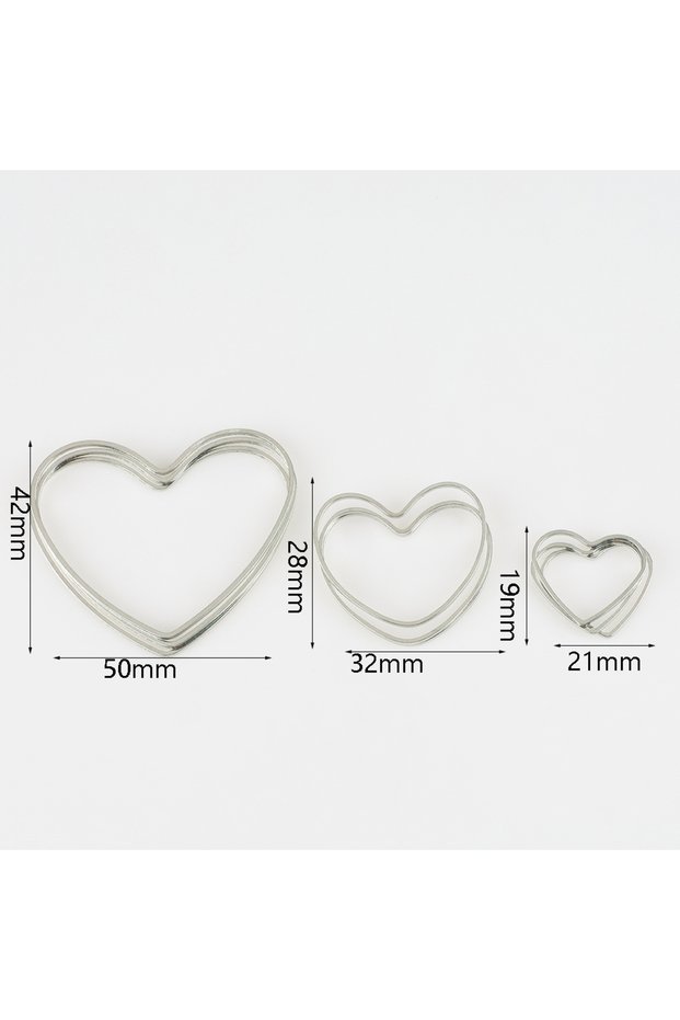 L Heart Silver 20Pcs Gold Silver Hollow Frame Bezel Charms Pendants Geometric Connectors for Jewelry