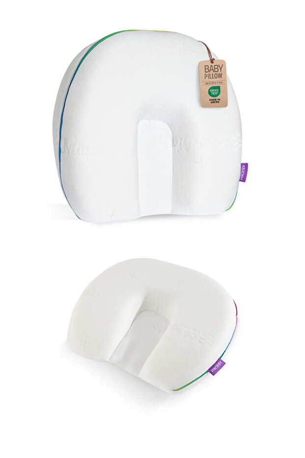 Flat Head Prevention Baby Visco Pillow, Orthopedic Pillow That Supports Breathing, 30X27X7 cm