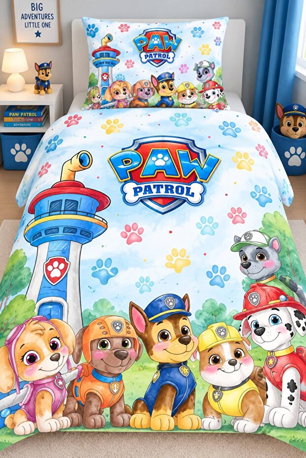 Pawpatrol Series, Single Duvet Cover Set (Without Sheets)