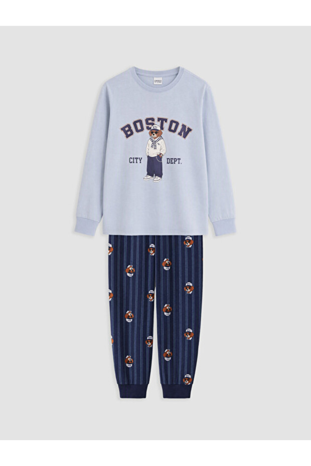 Sparkling Choices from Shining Store Zero Roba Collar Boy's Pajama Set