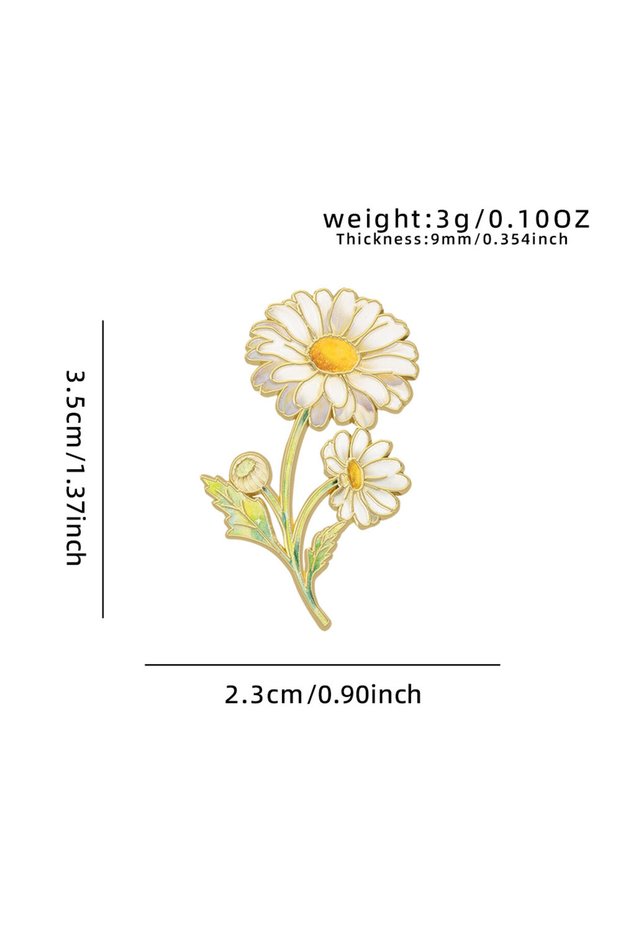 Style 1 Elegant Botanical Enamel Flower Pins, Assorted Plant Lapel Brooches, Nature Badges for Cloth