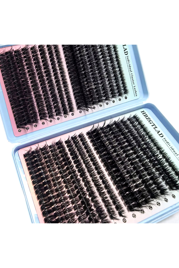 MIX 0.07mm D 32rows 60D80D HBZGTLAD 32rows Fluffy Thick Eyelash Clusters Wispy Individual Lashes 30