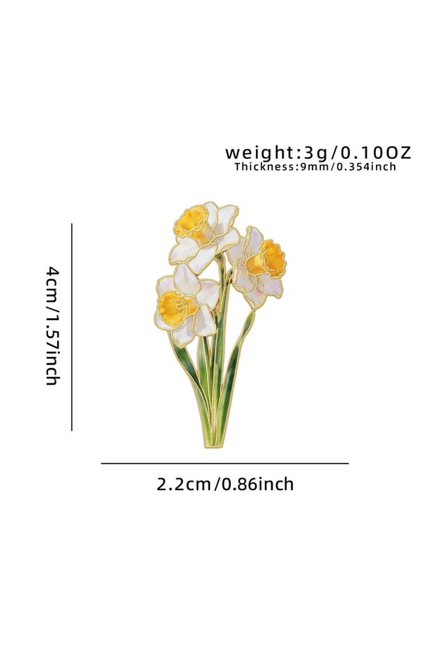Style 11 Elegant Botanical Enamel Flower Pins, Assorted Plant Lapel Brooches, Nature Badges for Clot