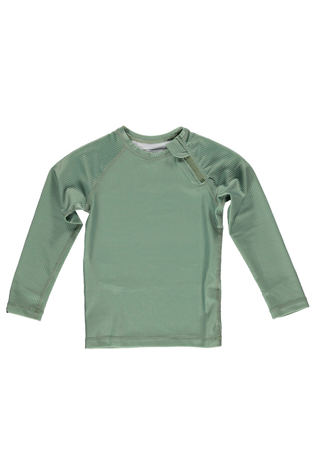 Swim Tee - Basil Ribbed Long Sleeve