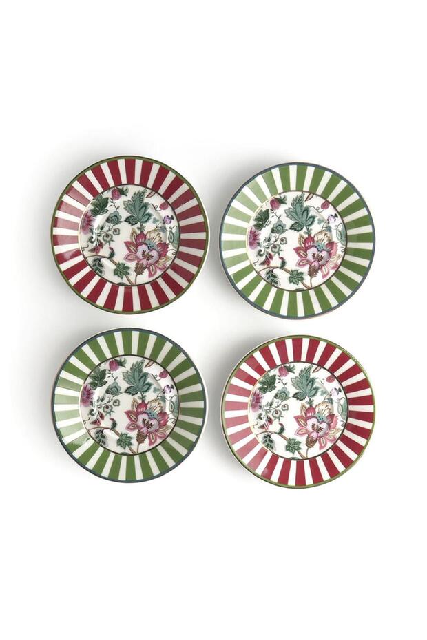 Madelıne Bone 4-Piece Spicy Plate Set