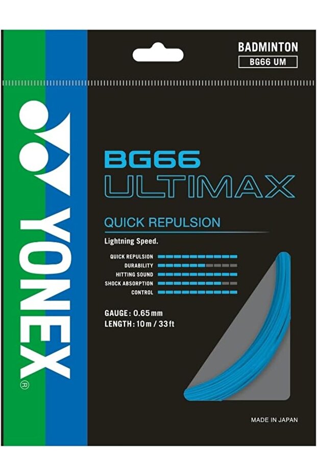 BG66 Ultimax Badminton Strings 10MTR, Blue