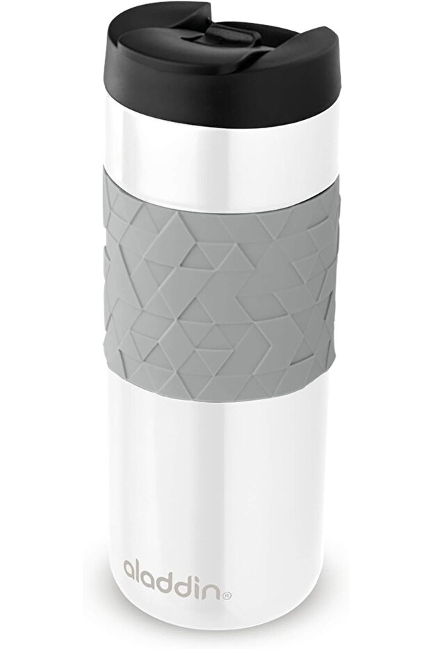 Easy-Grip Leak-Lock™ Mug 0.47L White – Leak-Lock™ technology | Leakproof lid | Double Wall Vacuum Insulated Cup | Keeps Hot for 4 Hours | BPA-Free Stainless Steel Travel Mug | Dishwasher Safe