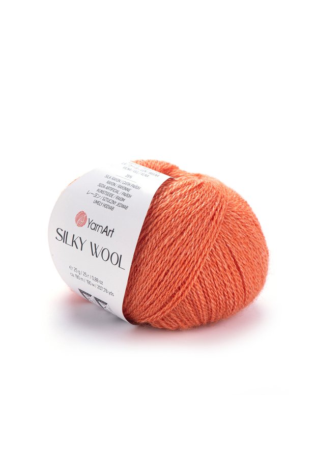 Silky Wool Merino Wool Silk Thin Hand Knitting Yarn 25 Gr 190 m – 1 Piece-338