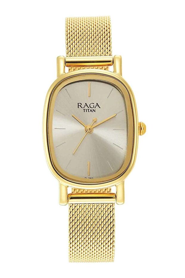 Raga Viva Champagne Dial Analog Stainless Steel Strap watch for Women