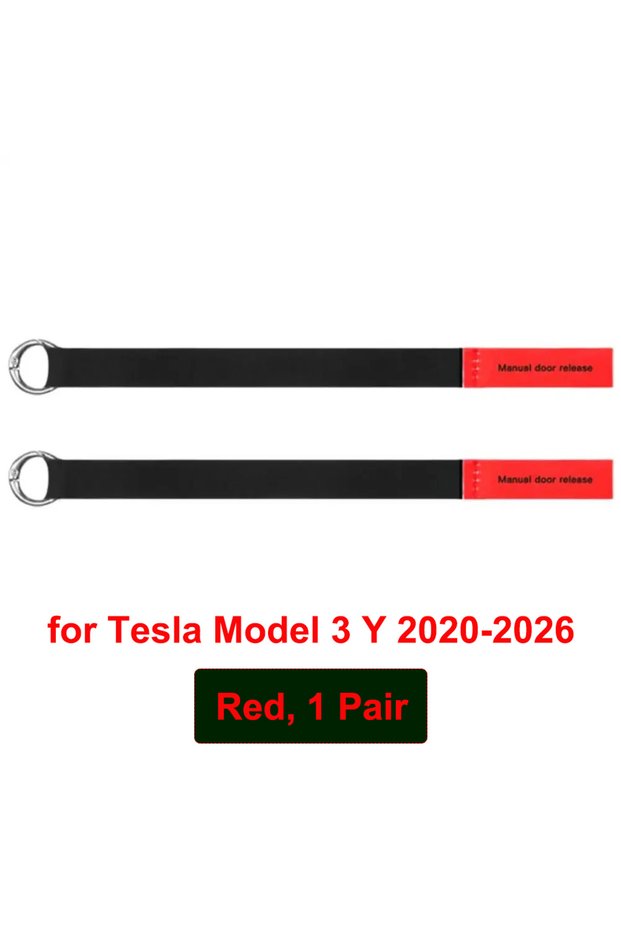 Red for all M3 MY for Tesla Model 3 Y 2026 Juniper Rear Door Emergency Safety Pull Rope Open Door To
