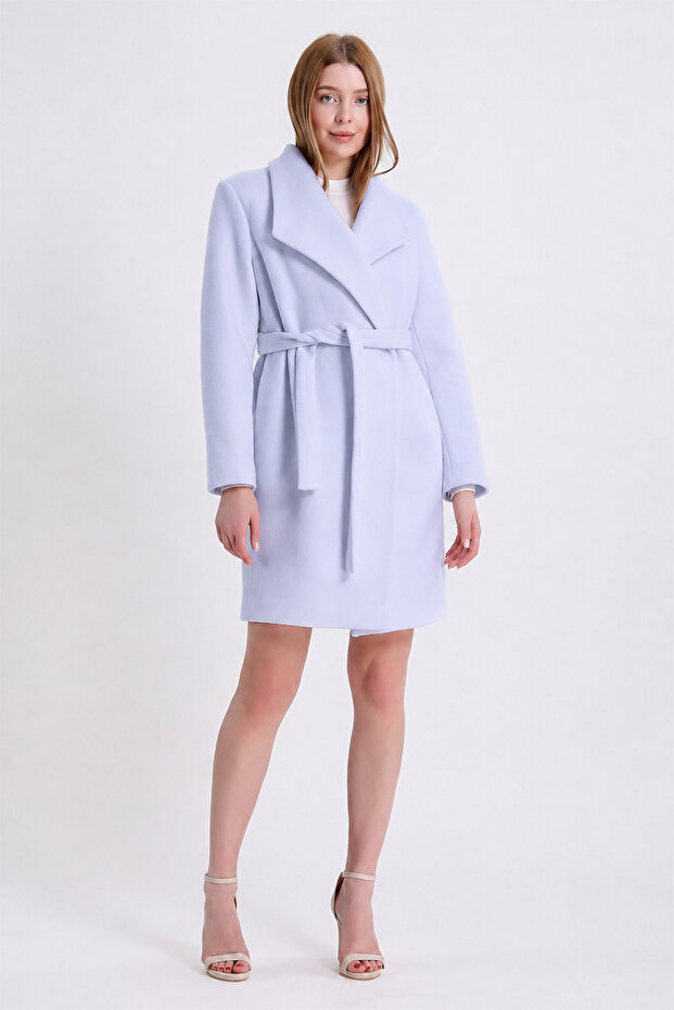 Light Blue Cashmere Coat