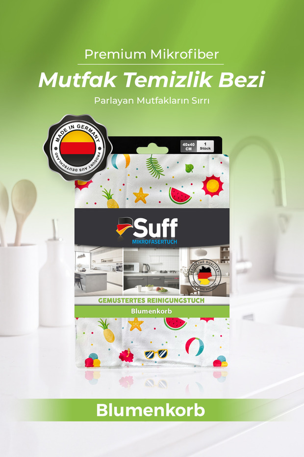 Blumenkorb Microfiber High Absorbent Decorative Kitchen Cleaning Cloth 40X40 cm Summer Mode