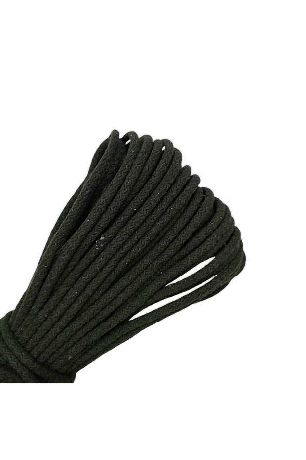 30 Meters. 7mm Tress Cord Rope 100% Cotton Cord Supla Rope - Khaki 420-450 Gr.
