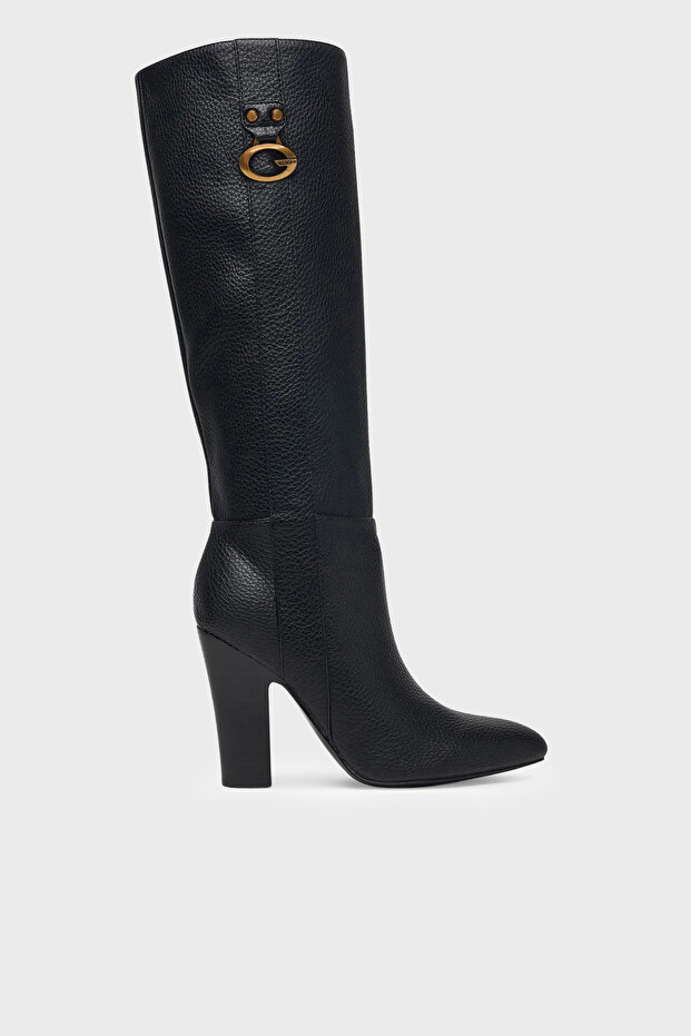 Tyne Logo Zippered Boots Flftynele11 Women's Boots Flftyn Ele11 Black