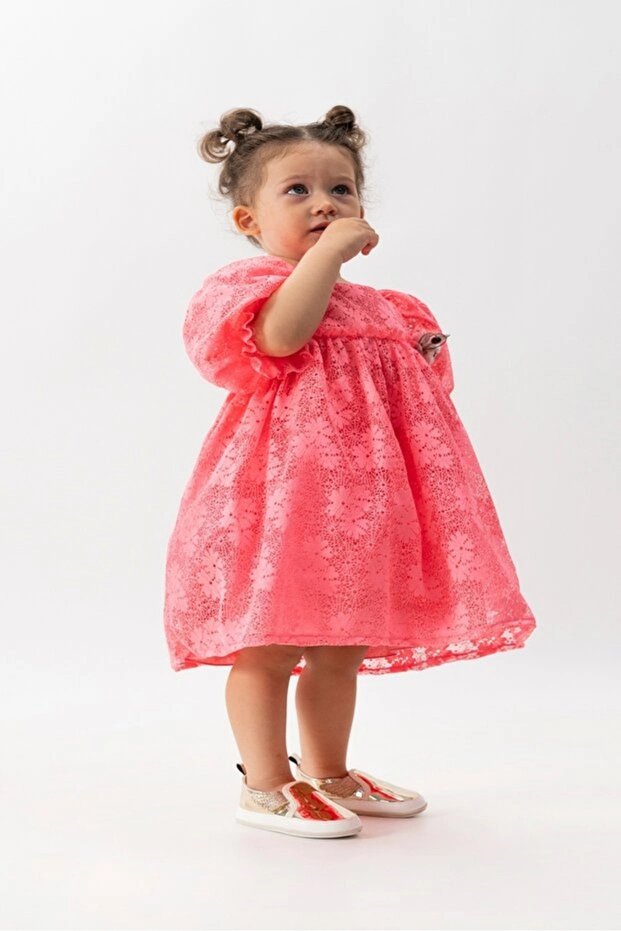 Girl's Balloon Sleeve Dress