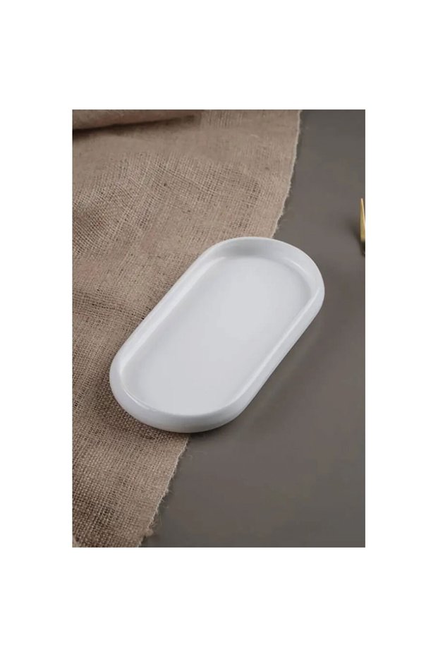 Sct-21-0233 Bianco Perla 6 Pieces Porcelain Oval Boat Plate 22.8X10.5 cm