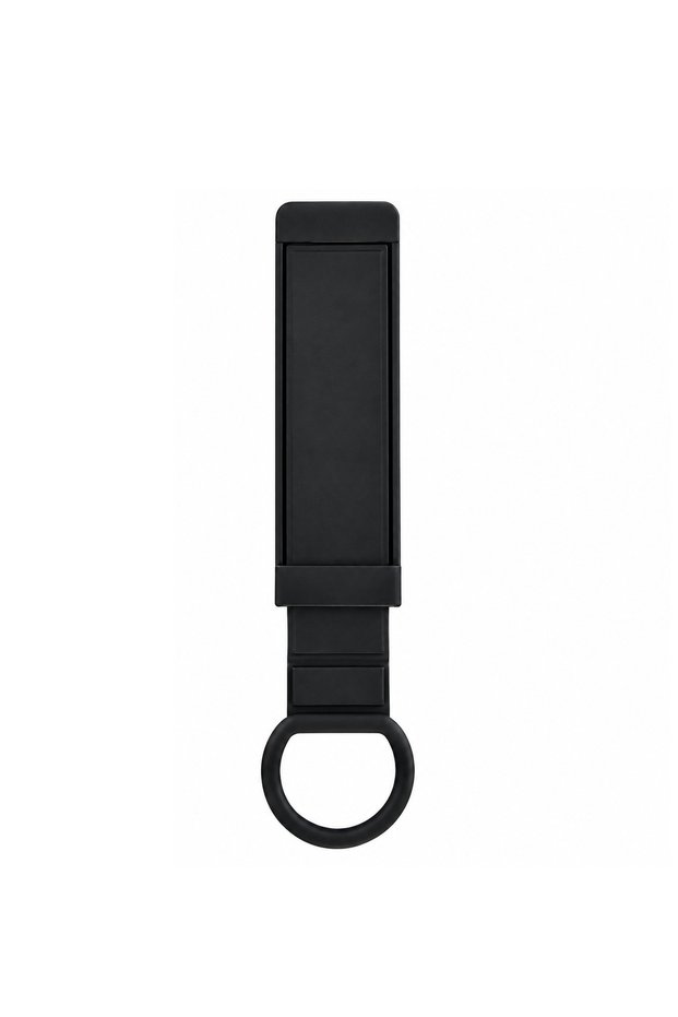 Mobile Phone Case Adhesive Finger and Ring Holder Horizontal Stand Black