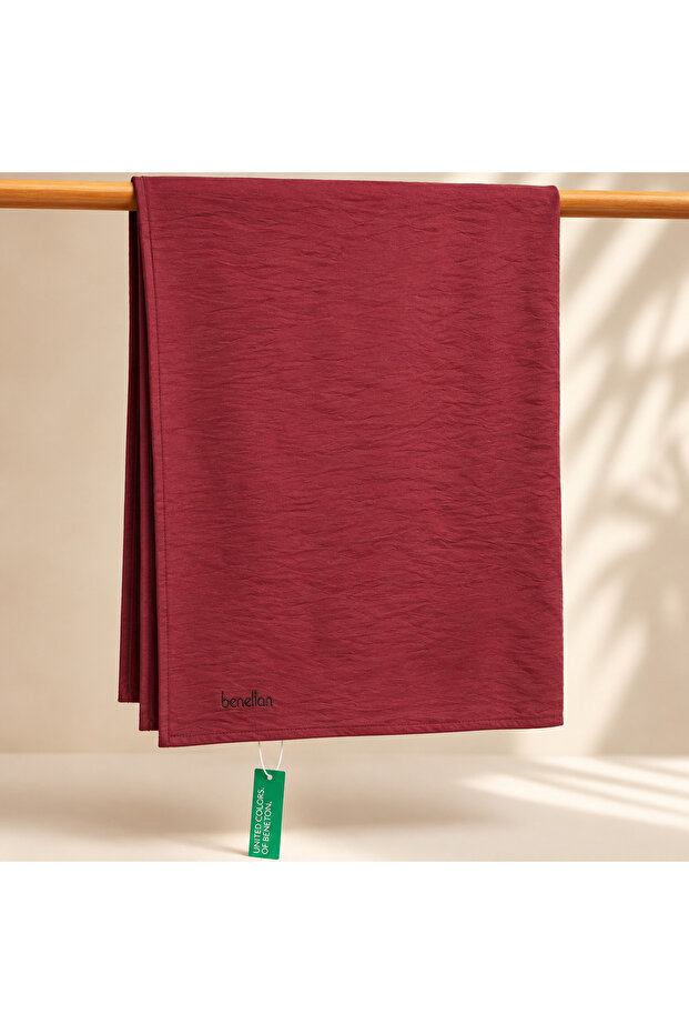 Siena Shawl 1021 022 Claret Red Plain Pattern