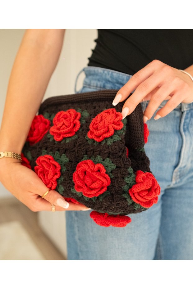 Scholarship Bag with Rose Motif