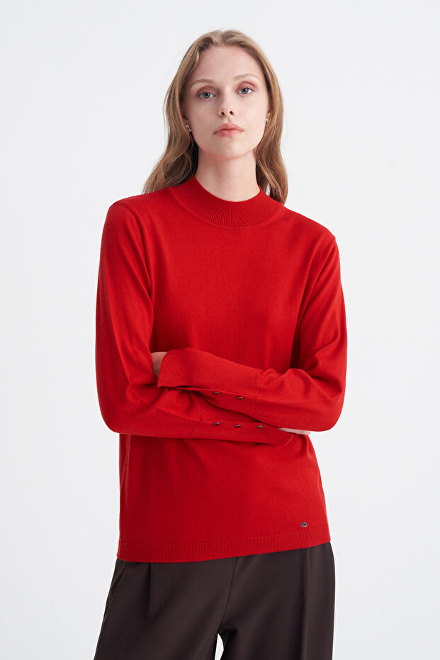 Half Turtleneck Red Knitwear 0153