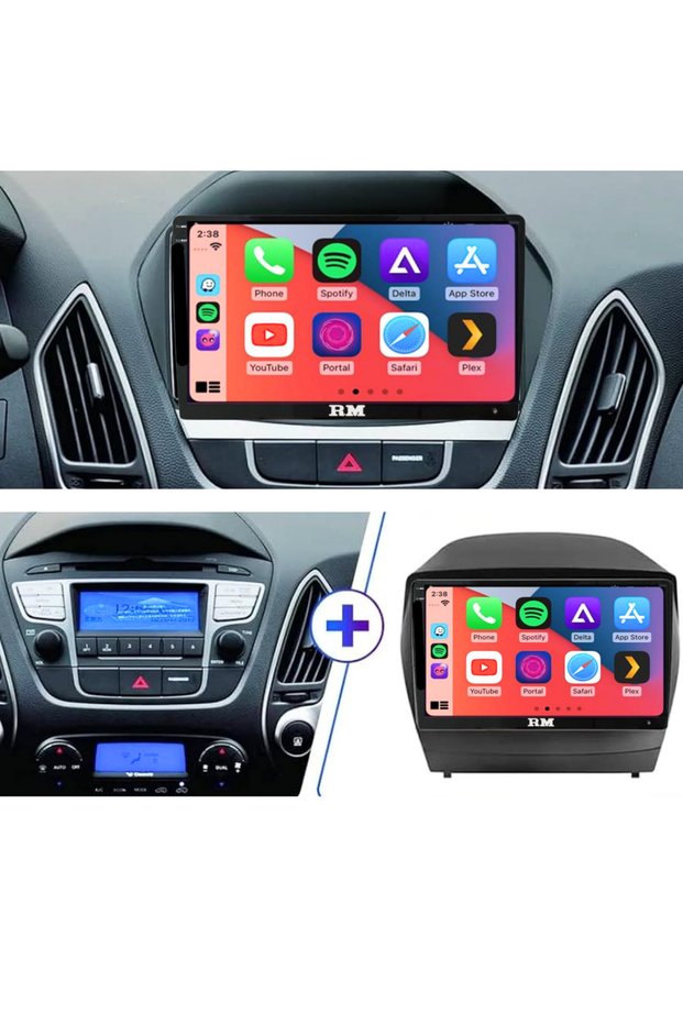 شاشة أندرويد من Roadmaster لسيارة توسان موديل 2011-2015، 4 جيجابايت رام، 64 جيجابايت روم، تدعم واي فاي، كار بلاي، أندرويد أوتو، كاميرا خلفية مدمجة بتقنية AHD.