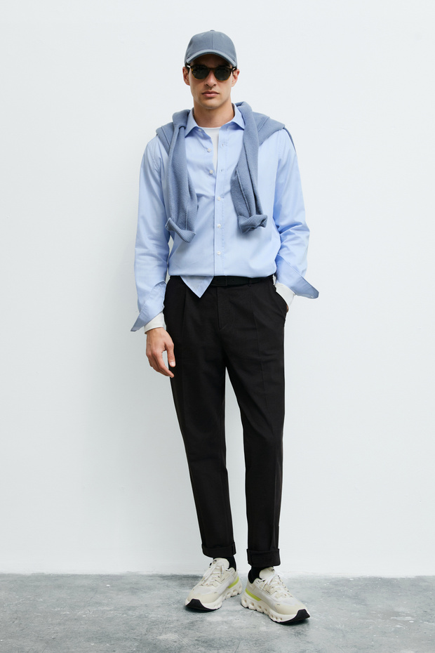 Men's Zen Basic Regular Fit Shirt Light Blue