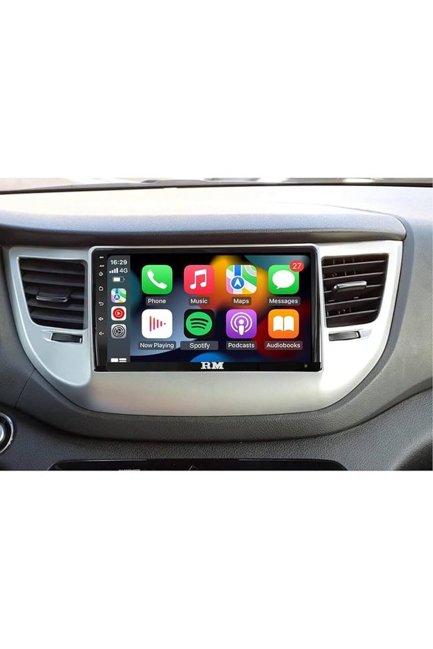 شاشة أندرويد من Roadmaster لسيارة توسان موديل 2016-2017، 4 جيجابايت رام، 64 جيجابايت روم، تدعم كار بلاي لاسلكي وأندرويد أوتو، كاميرا خلفية مدمجة بتقنية AHD.