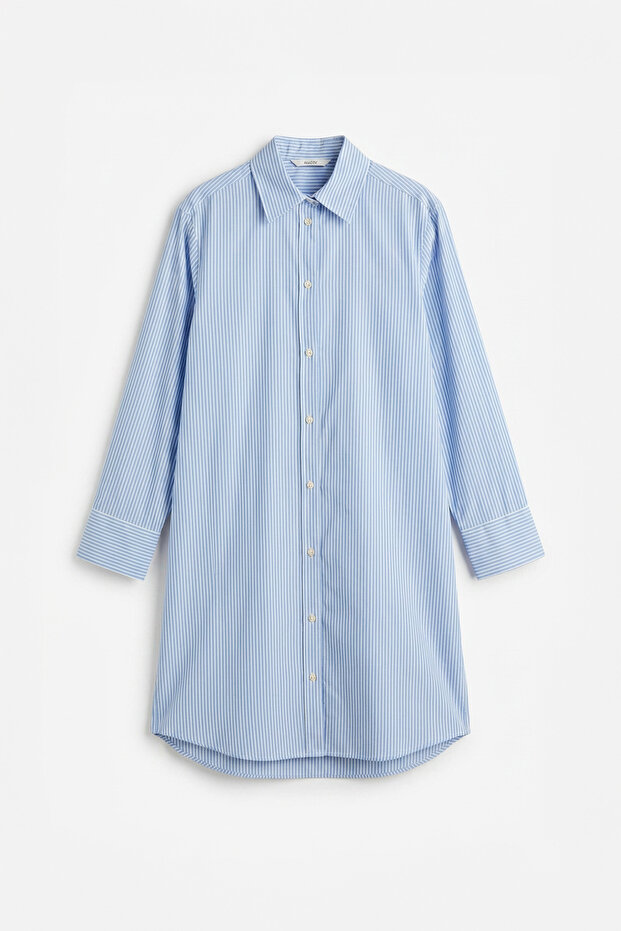Long Shirt with Hidden Placket